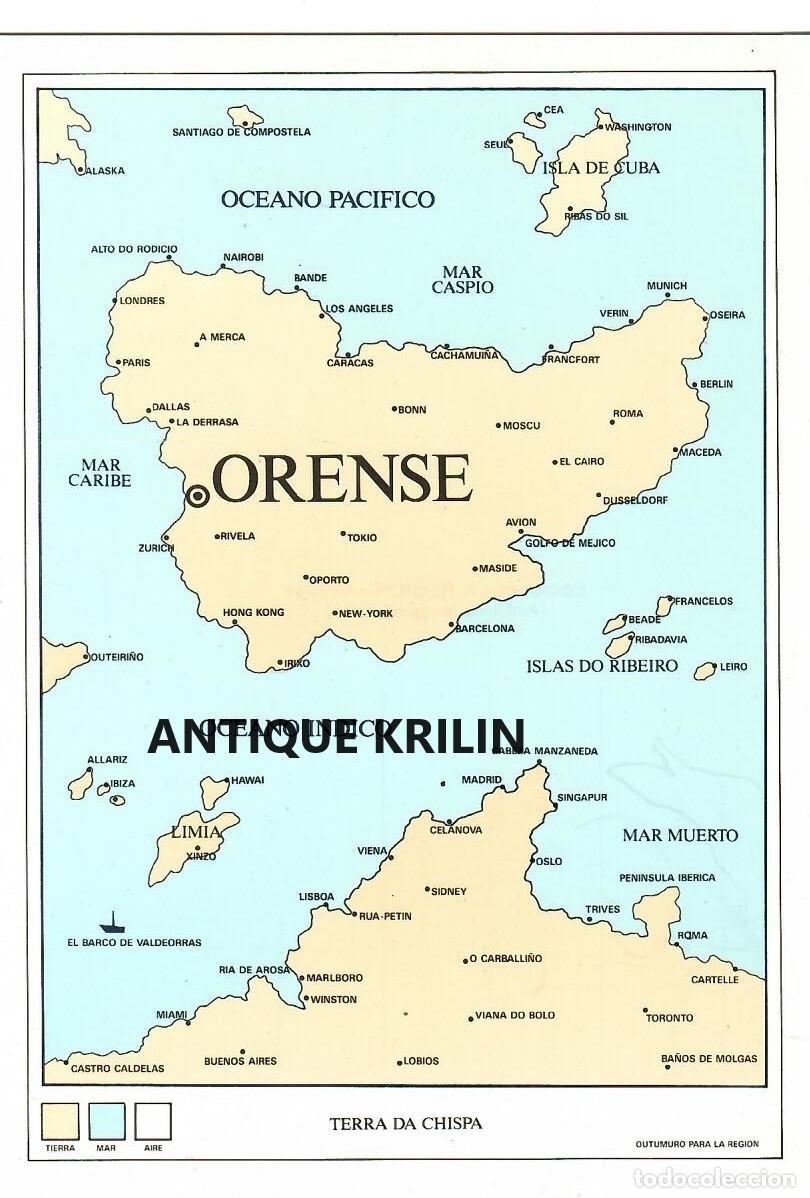 Postales: ORENSE / MAPA DE ORENSE / EDICIONES LA REGION / SIN CIRCULAR - Foto 1