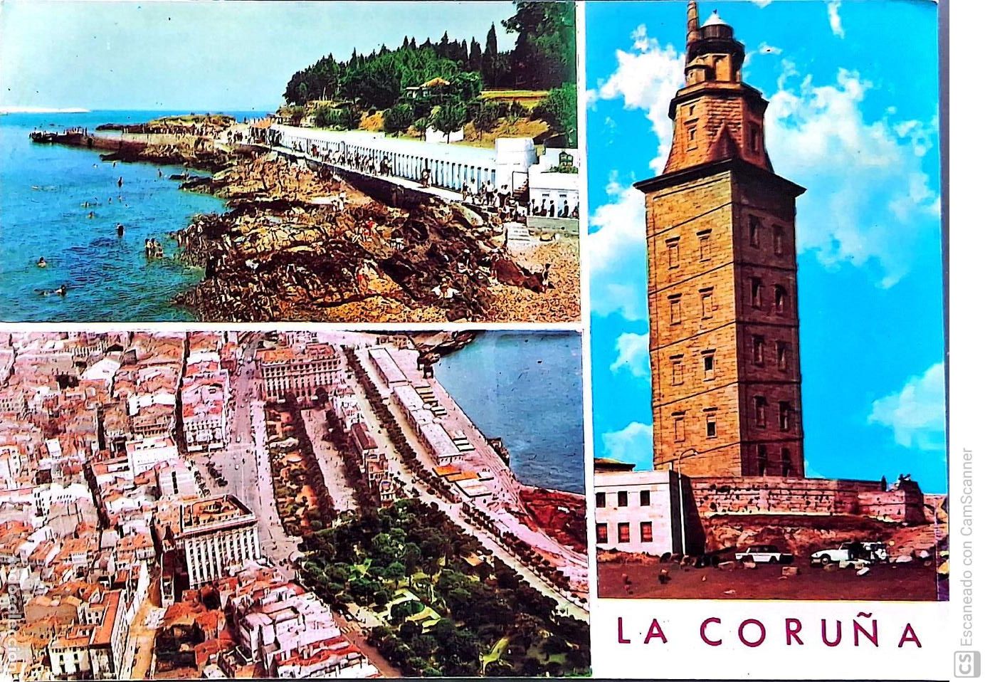Postkarten: La Coru&ntilde;a. 2054 Vistas varias. Ed. Arribas. Usada. Color