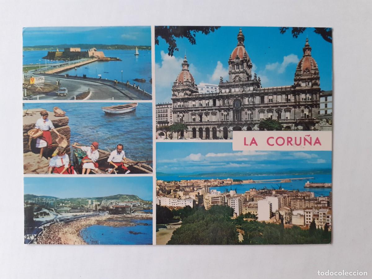 Postales: POSTAL - LA CORU&Ntilde;A DIVERSOS ASPECTOS - ESCRITA - Foto 1