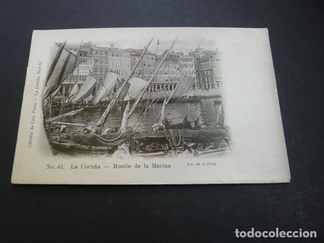 Postales: LA CORU&Ntilde;A MUELLE DE LA MARINA - Foto 1