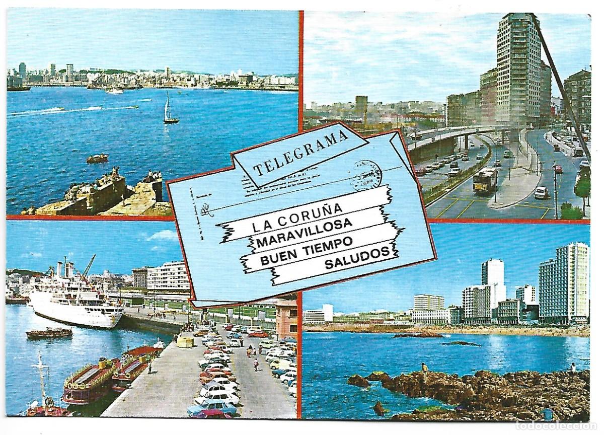 Postales: TELEGRAMA.- LA CORU&Ntilde;A - Foto 1