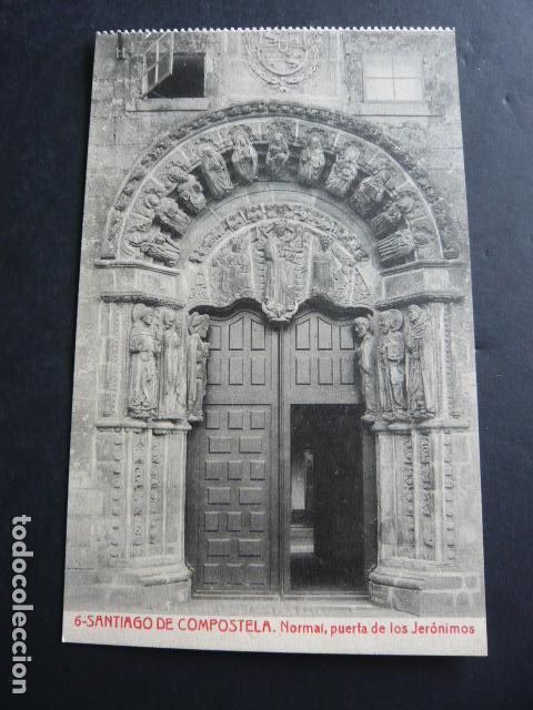 Postales: SANTIAGO DE COMPOSTELA NORMAL PUERTA DE LOS JERONIMOS - Foto 1