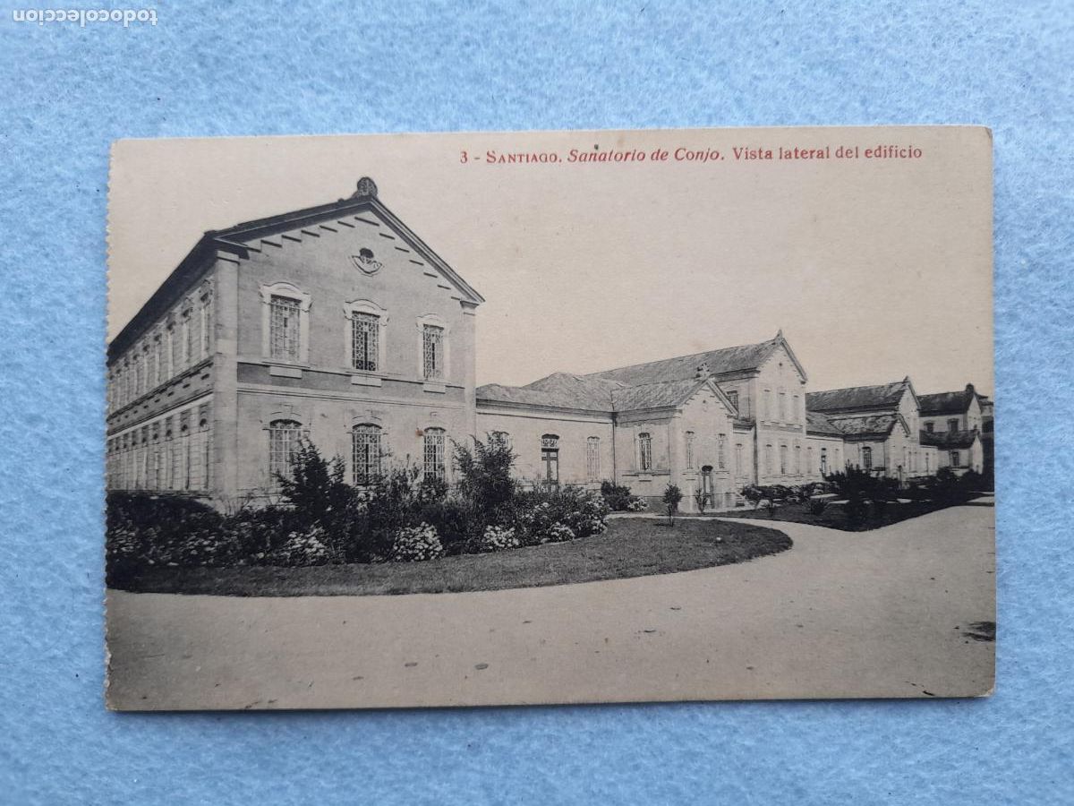 Postales: Santiago. Sanatorio de Conjo. Vista Lateral del Edificio. - Foto 1