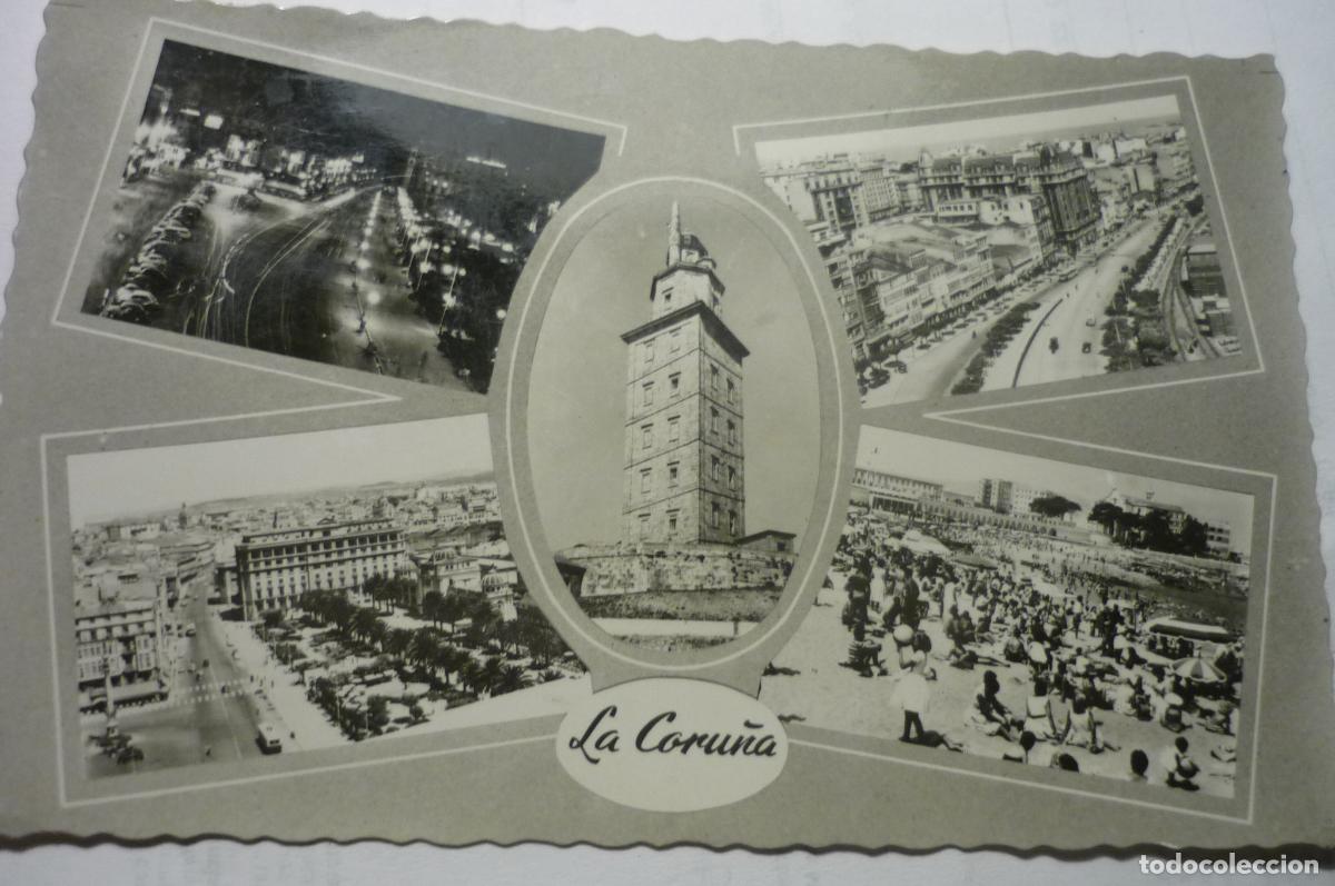 Postales: POSTAL LA CORU&Ntilde;A DIV ASPECTOS CIRCULADA CM - Foto 1
