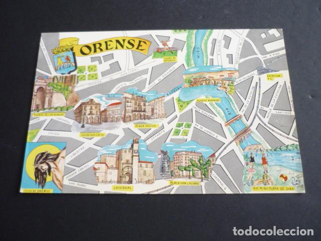 Postales: ORENSE PLANO CIUDAD POSTAL - Foto 1
