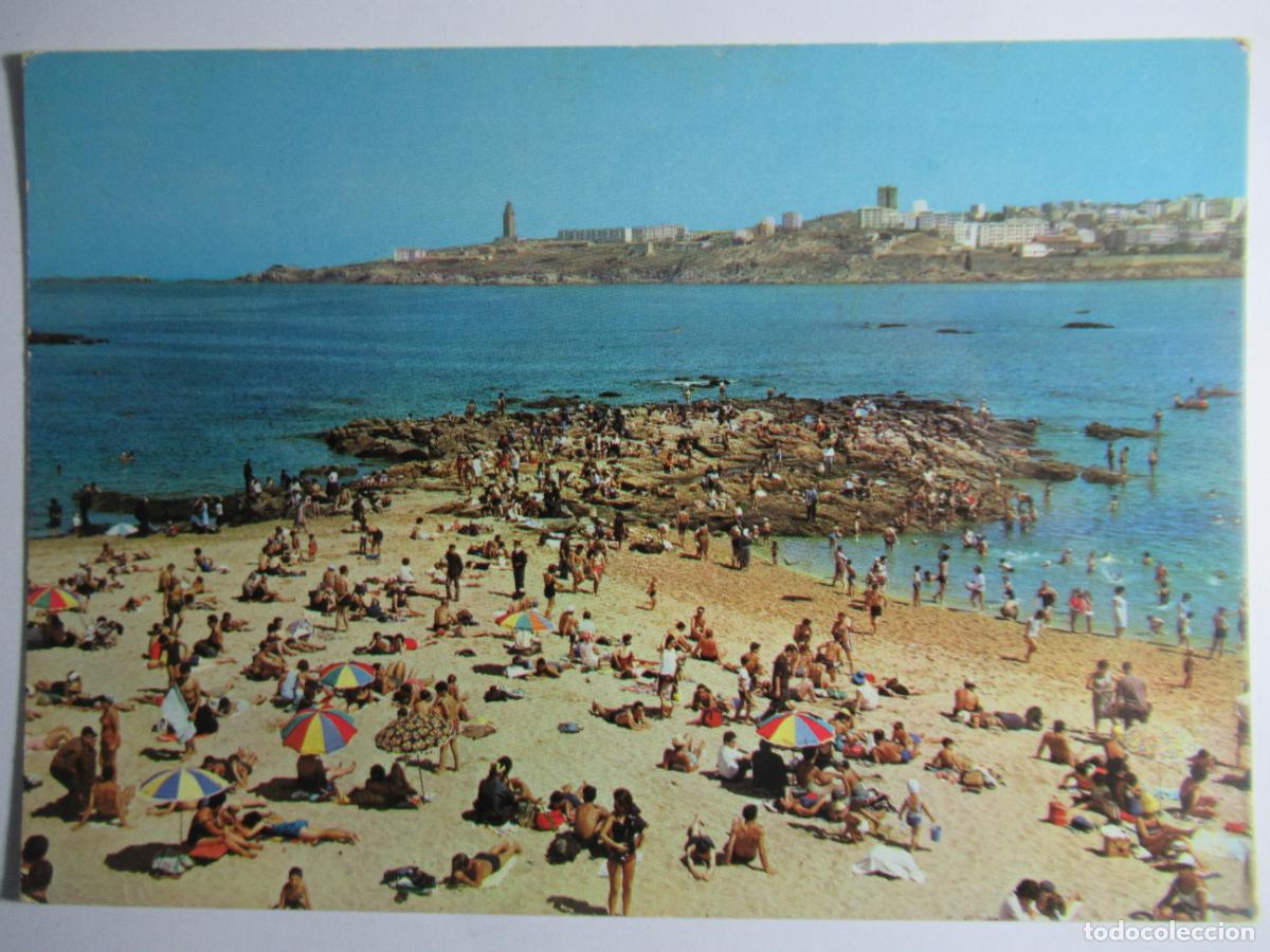 Postales: La Coru&ntilde;a - Playa de Riazor - Foto 1