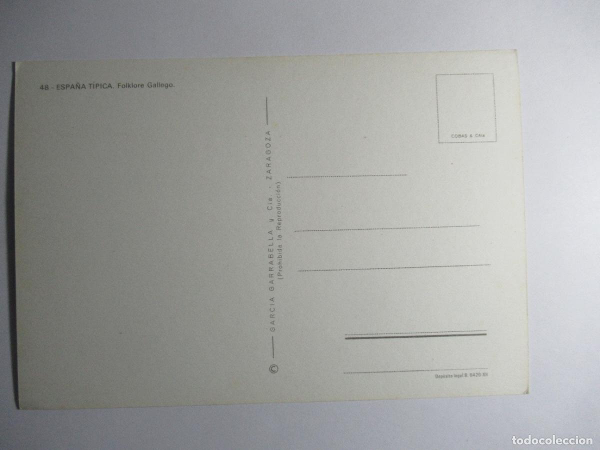 Postales: Espa&ntilde;a T&iacute;pica - Folklore Gallego - Foto 2