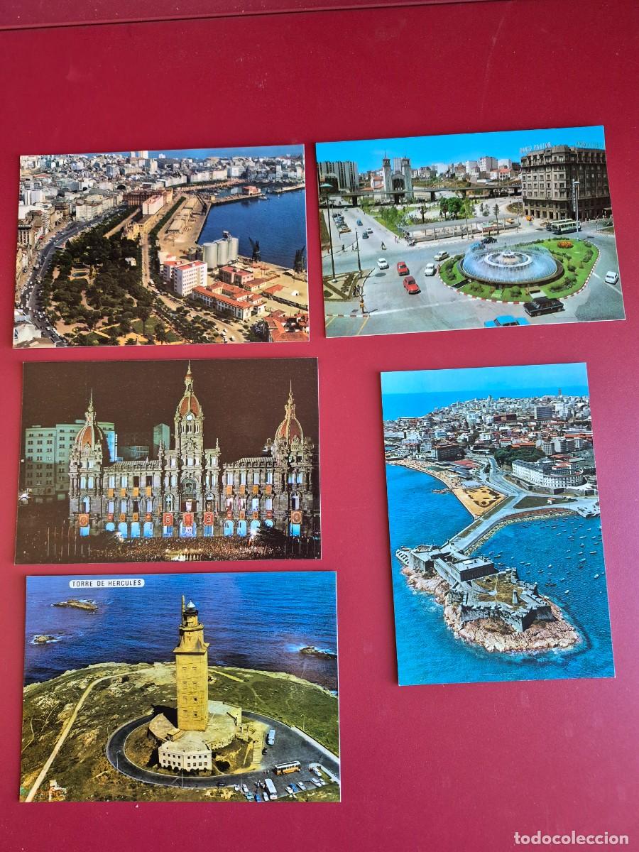 Postales: 5 postales a color de LA CORU&Ntilde;A, sin circular - Foto 1