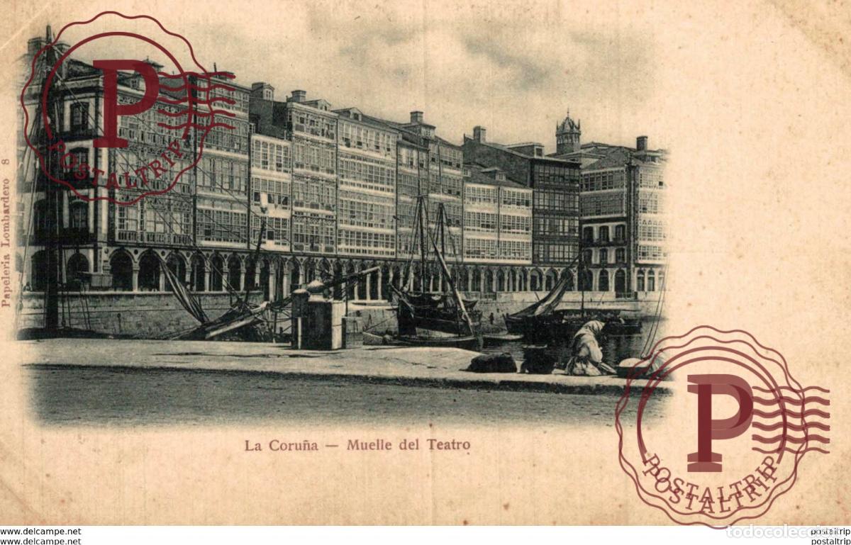 Postales: LA CORU&Ntilde;A. MUELLE DEL TEATRO - Foto 1
