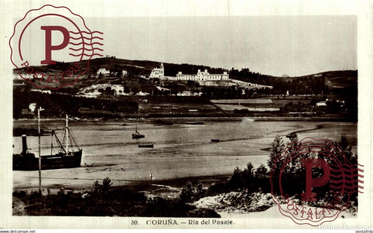 Postales: GALICIA. LA CORU&Ntilde;A. RIA DEL PASAJE. - Foto 1