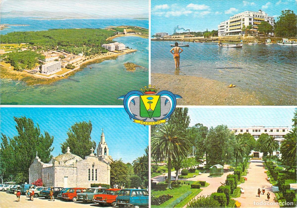 Postales: Postal de la Isla de la Toja, Galicia - Vistas Variadas y Capilla