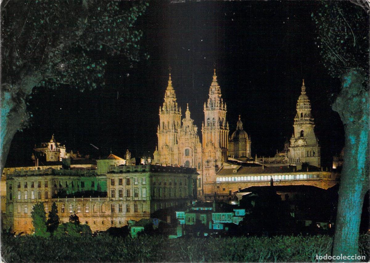 Postales: Postal Santiago de Compostela Catedral Vista Nocturna Herradura