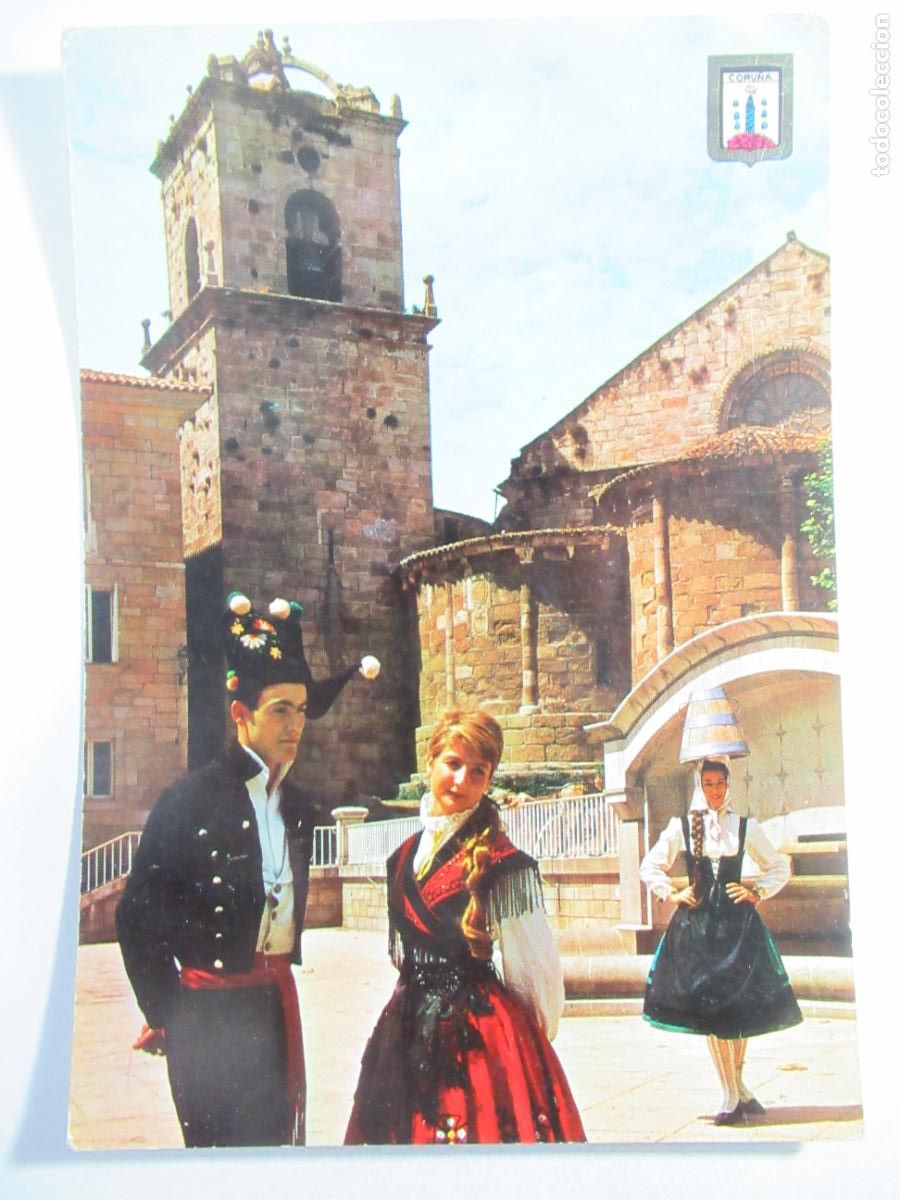 Postales: La Coru&ntilde;a - Iglesia de Santiago - Escrita