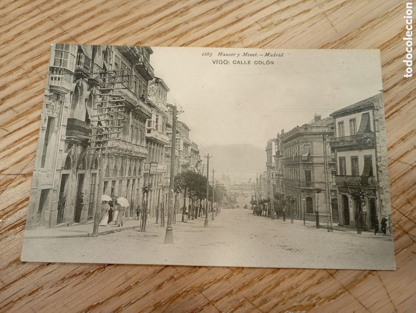 Postales: VIGO (PONTEVEDRA) - CALLE COL&Oacute;N - HAUSER Y MENET, MADRID
