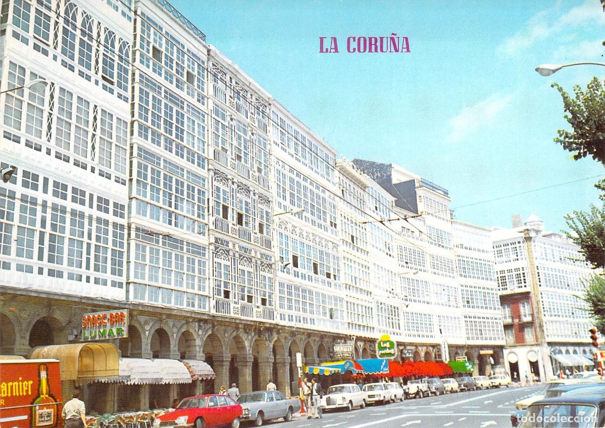 Postales: Postal de la Avenida de la Marina en La Coru&ntilde;a, Galicia