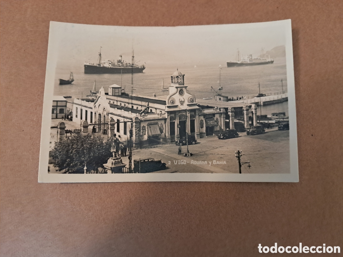 Postales: Postal antigua de Vigo, Aduanay bahia