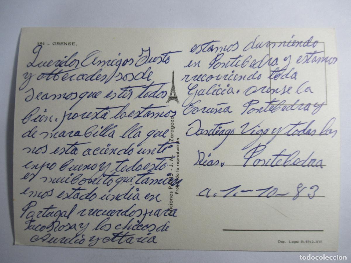 Postales: Orense - Diversos aspectos - Escrita - Foto 2