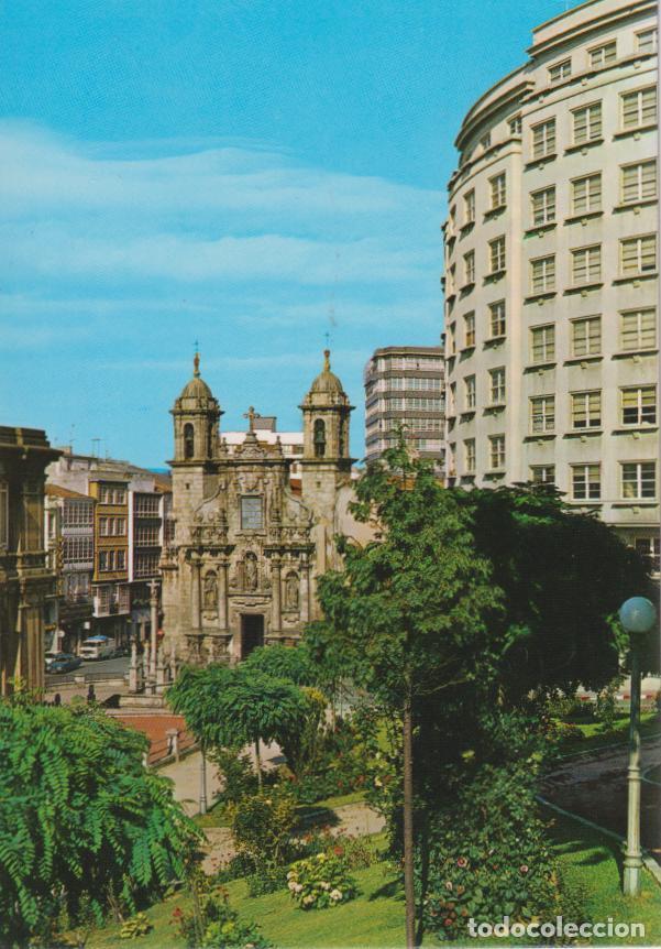 Postales: LA CORU&Ntilde;A, IGLESIA DE SAN JORGE - EDICIONES ARRIBAS N&ordm;185 - S/C