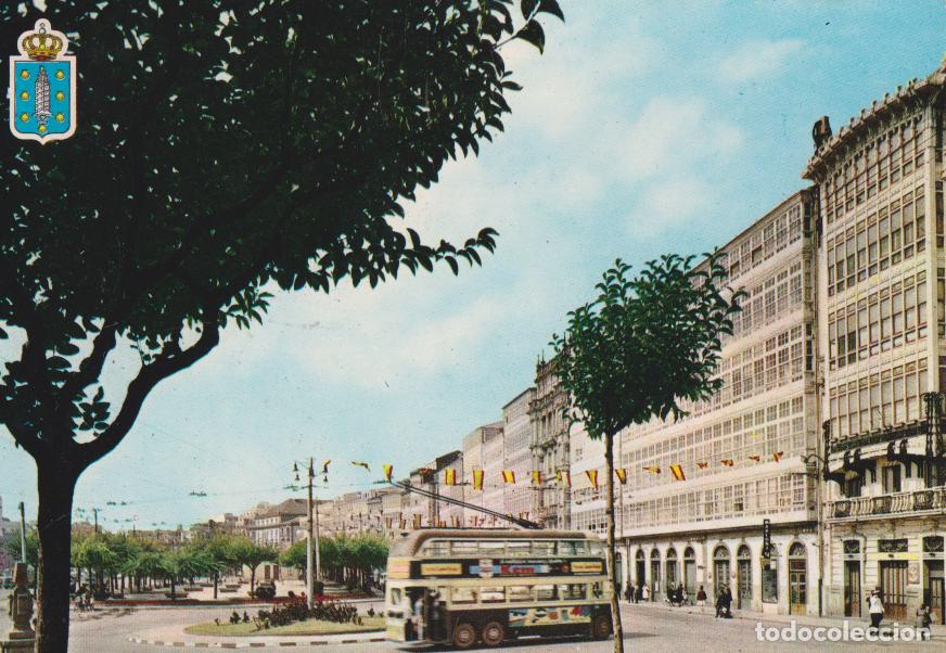Postales: LA CORU&Ntilde;A, AVENIDA DE LA MARINA - EDITADA EN 1964 - S/C
