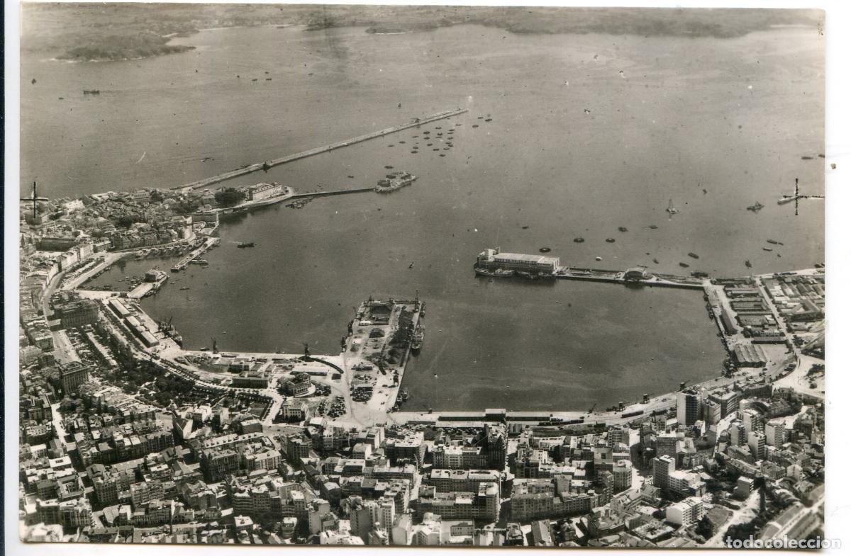 Postales: La Coru&ntilde;a n&ordm; 6513. Vista generl del puerto. Foto Paisajes Espa&ntilde;oles, escrita en 1962 sin circular