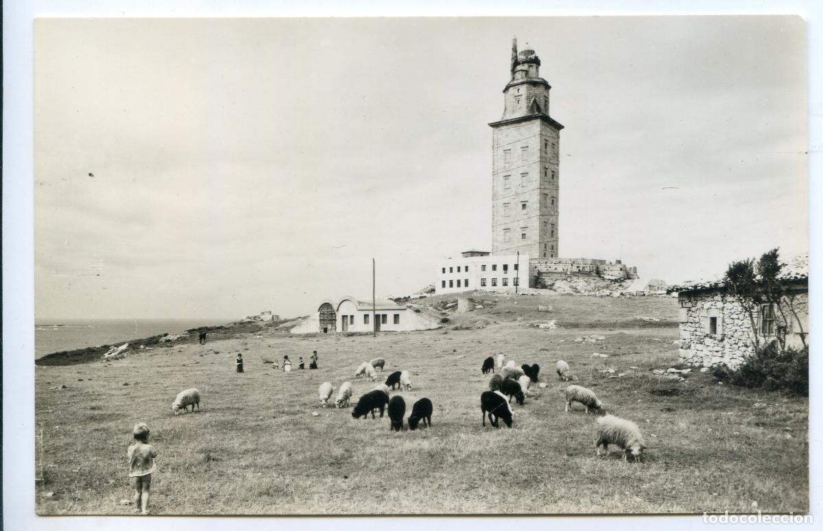 Postales: La Coru&ntilde;a n&ordm; 43. La Torre de H&eacute;rcules. FISA Postal Madrid, Foto Alfonso, escrita sin circular