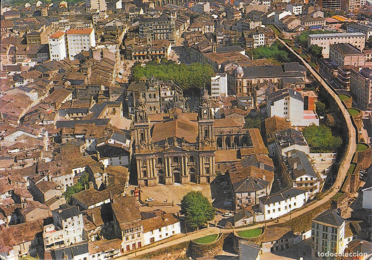 Postales: [POSTAL] Vista a&eacute;rea. Lugo (sin circular)