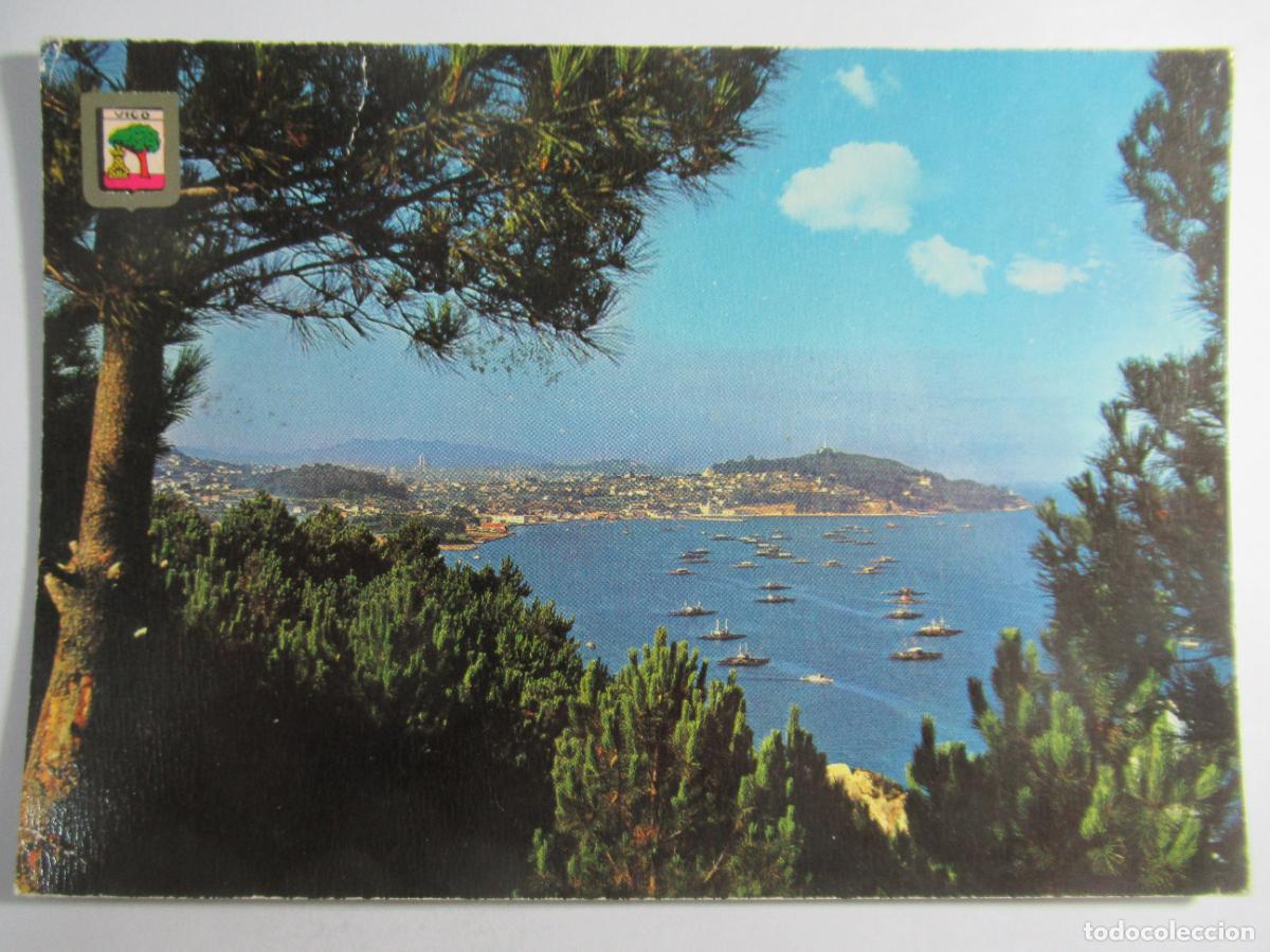 Postales: Vigo - Vista parcial de la R&iacute;a - Circulada
