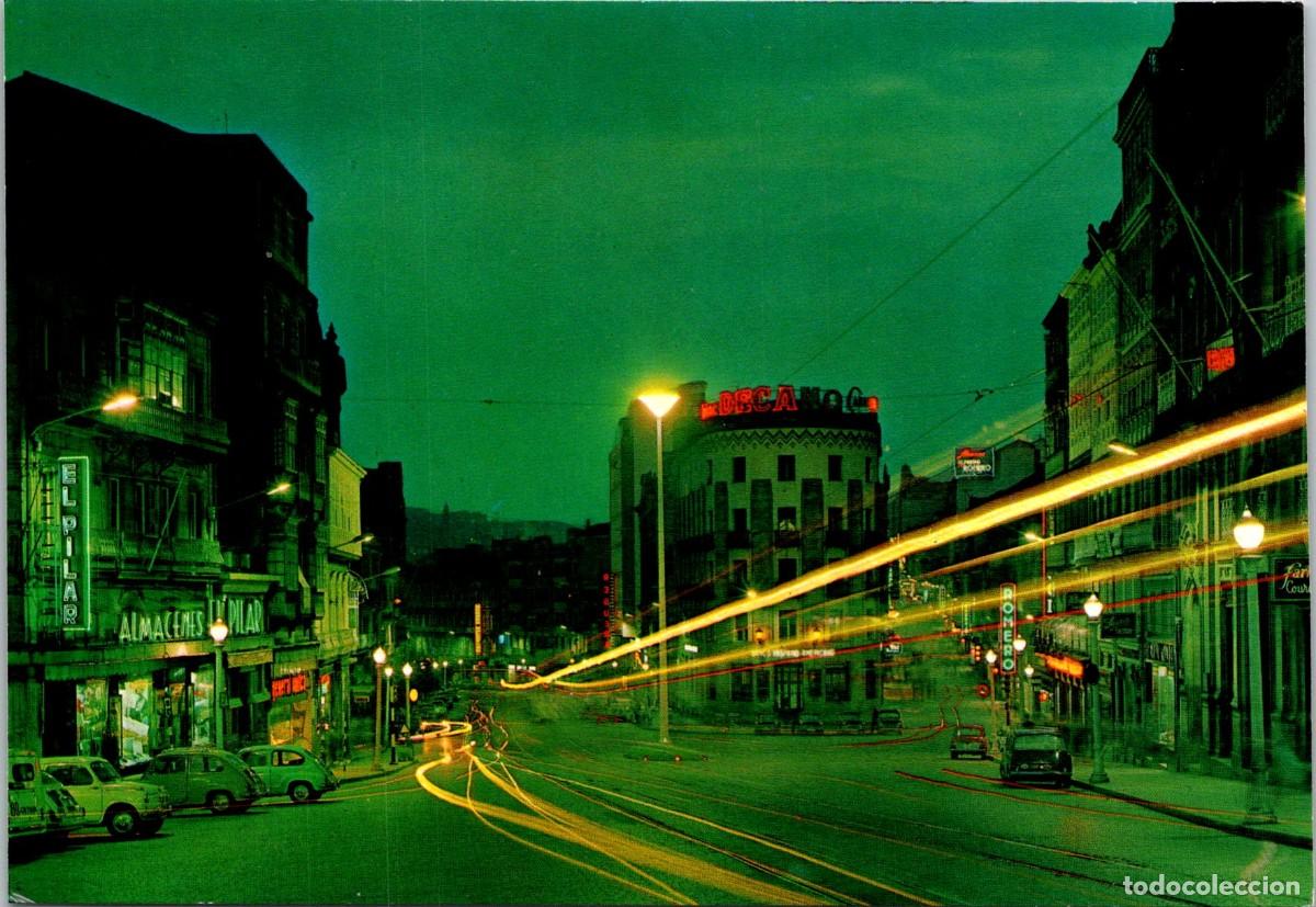 Postales: Vigo - Plaza Puerta del Sol - Nocturna - Alarde 40 - 148x103mm - Banco Hispano Americano