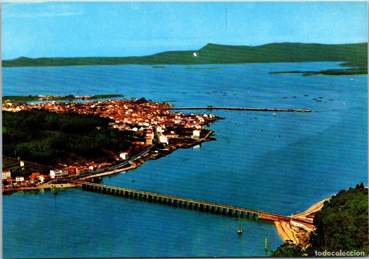 Postales: El Grove y Puente de La Toja - Vista a&eacute;rea - Fama 3077 - 148x103mm