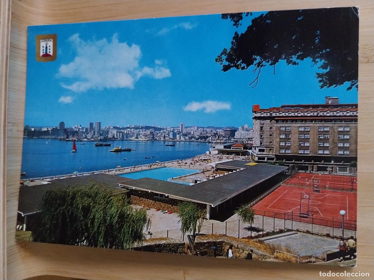 Postales: LA SOLANA CORU&Ntilde;A ED FISA 8 SC ORIGINAL BA&Ntilde;ISTAS TENIS PISCINAS ANIMADA