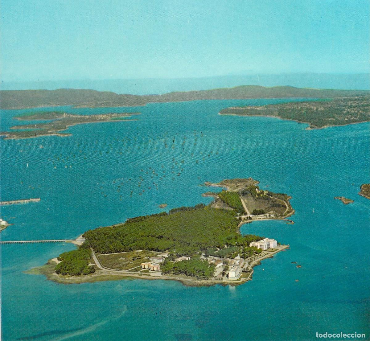 Postales: Postal de la Isla de la Toja en Galicia, Vista A&eacute;rea