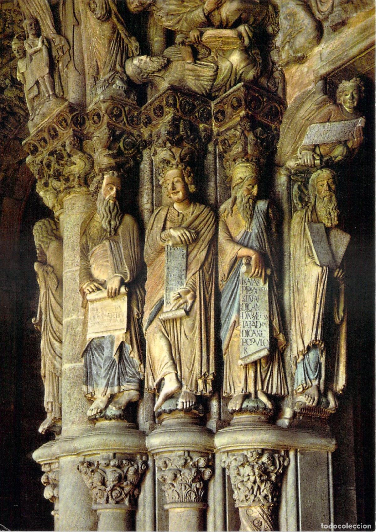 Postales: Postal Catedral de Santiago de Compostela, P&oacute;rtico de la Gloria, Profetas