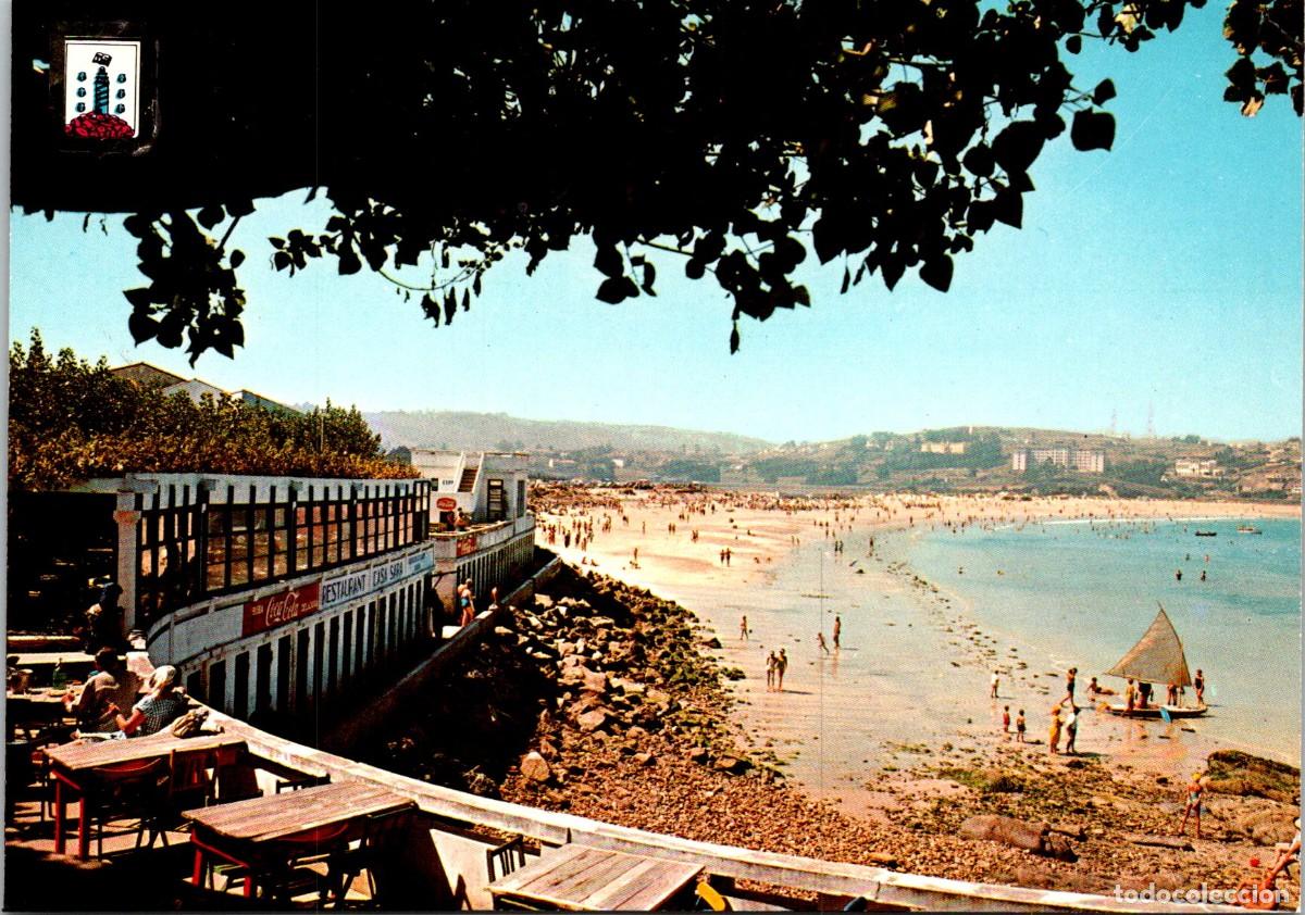 Postales: La Coru&ntilde;a - Playa de Santa Cristina - FISA 19 - 146x102mm - Restaurant Casa Sara - Coca Cola