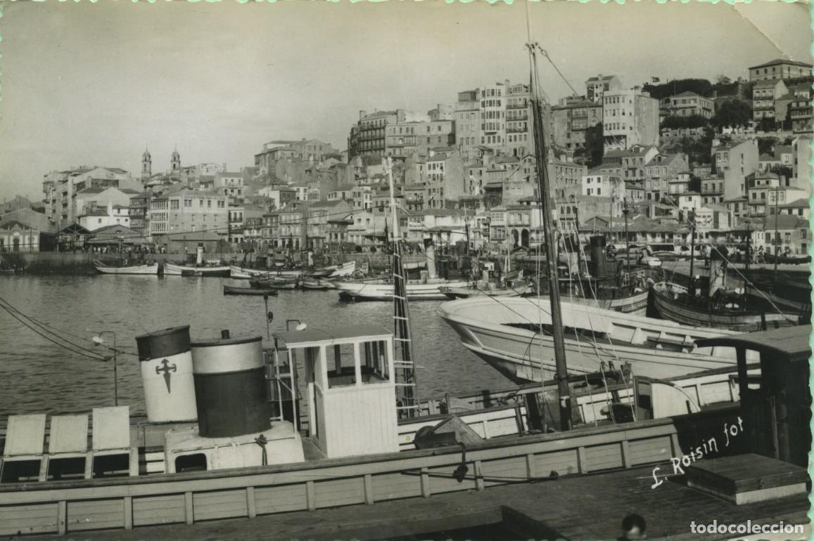Postales: N&ordm; 7-VIGO. Pontevedra. Puerto de pescadores. Escrita en 1944. ED. L. ROISIN