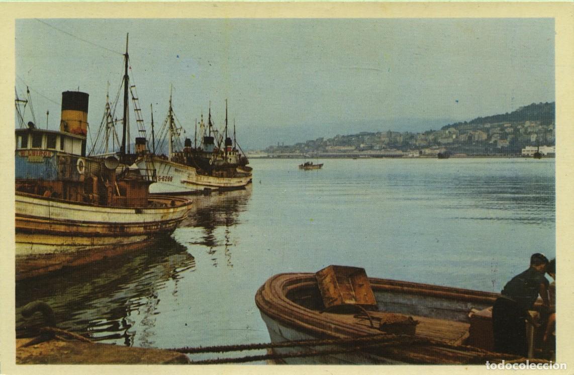 Postales: N&ordm; 6-VIGO. Pontevedra. Detalle del puerto. Sin circular. ED DOM&Iacute;NGUEZ