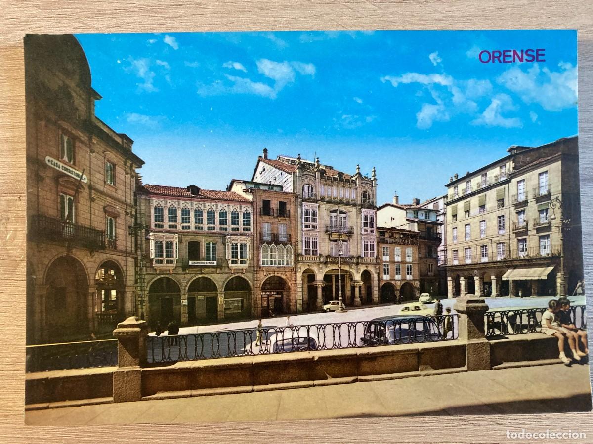 Postales: POSTAL, ORENSE, 2016, PLAZA MAYOR, LA UNICA DE ESPA&Ntilde;A INCLINADA