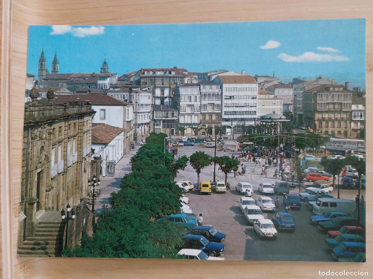 Postales: BETANZOS PLAZA HERMANOS GARCIA NAVEIRA ED ARRIBAS 38 VISTA ANIMADA COCHES SC ORIGINAL