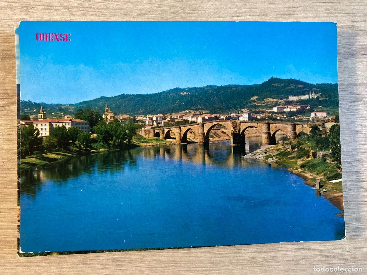 Postales: POSTAL, ORENSE, 110, PUENTE ROMANO, EDICIONES PARIS, ZARAGOZA