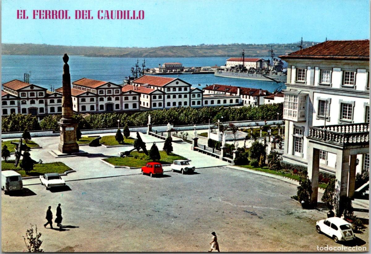 Postales: El Ferrol del Caudillo - Jardines de San Francisco y Obelisco a Churruca - Par&iacute;s 466 - 149x102mm -4L