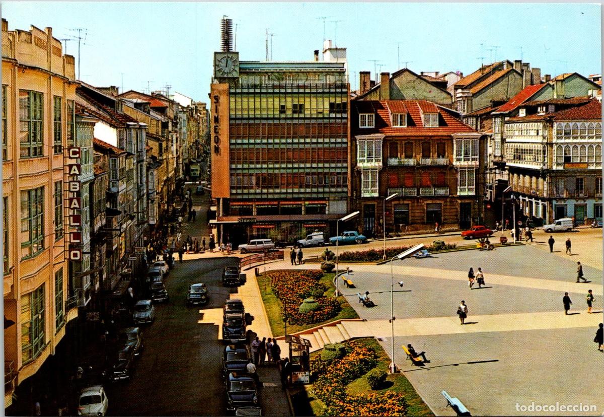 Postales: El Ferrol del Caudillo - Calle del General Franco - Garc&iacute;a Garrabella 21 - 150x103mm - Parada Taxis