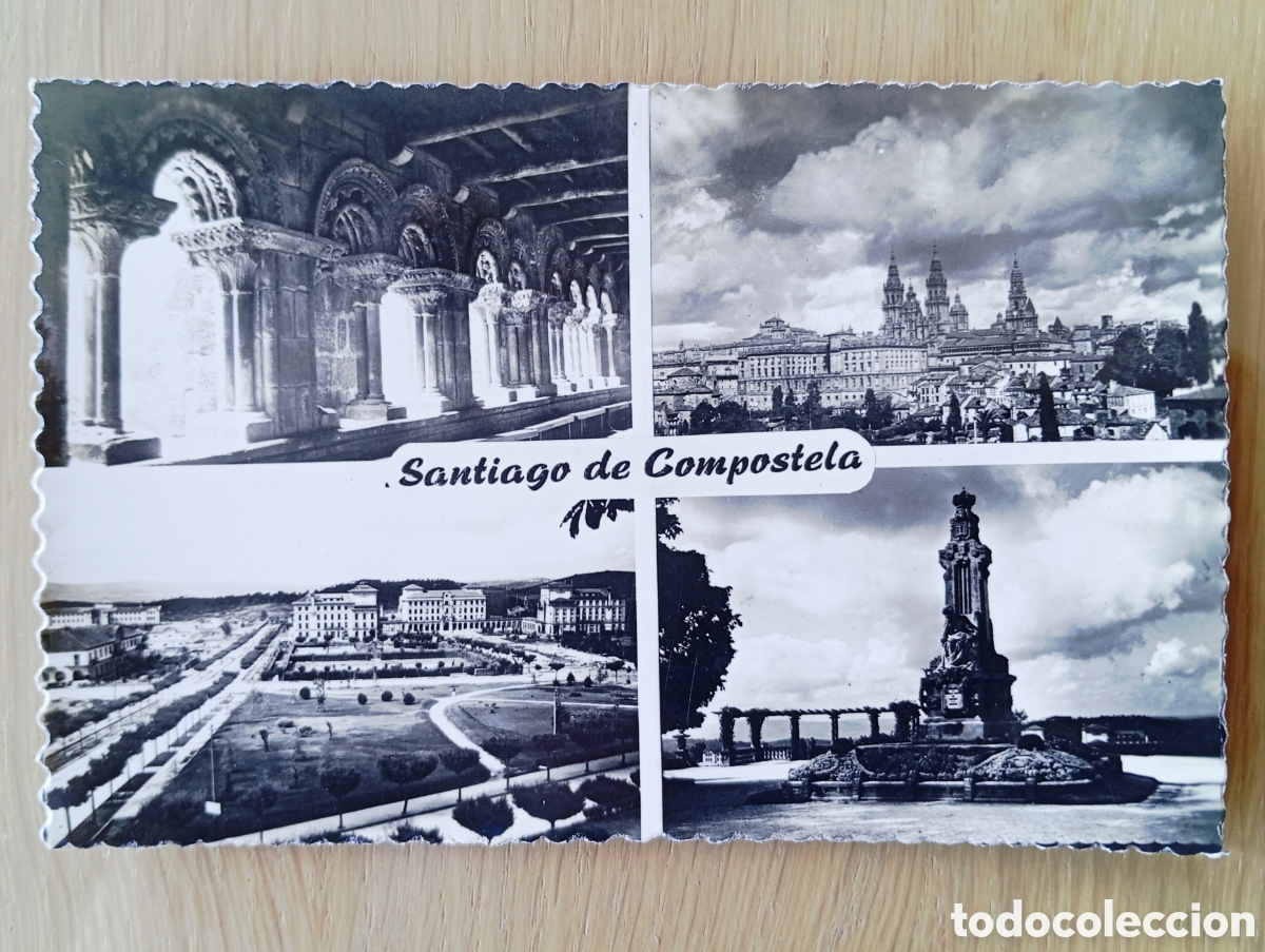 Postales: POSTAL SANTIAGO DE COMPOSTELA LA CORU&Ntilde;A COLEGIATA SANTA MAR&Iacute;A RESIDENCIA UNIVERSITARIA ARTIGOT 506