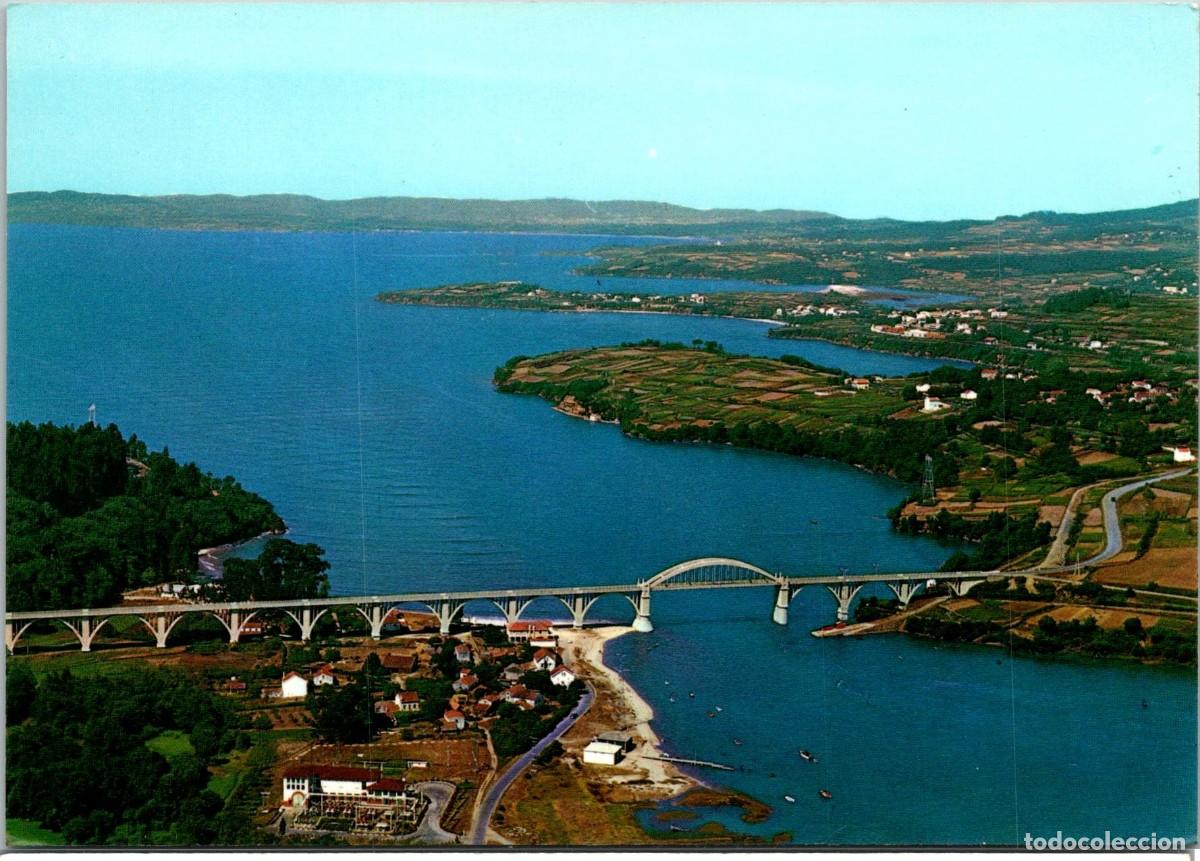 Postales: Puente del Pedrido - Vista a&eacute;rea - R&iacute;a de Betanzos - Bergondo - Paderne - Sub-Estaci&oacute;n El&eacute;ctrica