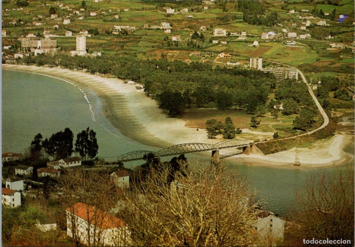 Postales: Pontedeume - Ferrocarril, la playa y sus pinares - L&oacute;pez Torre 44 - 149x104mm