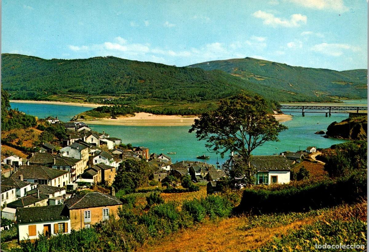 Postales: El Barquero (La Coru&ntilde;a) - Vista parcial -Garc&iacute;a Garrabella 2- 150x103mm-Puente Met&aacute;lico del Barquero