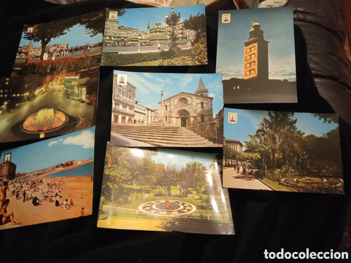 Postales: 8 antiguas postales fotogr&aacute;ficas de La Coru&ntilde;a