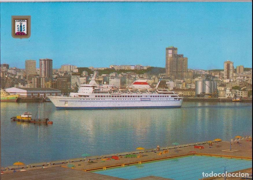 Postales: GALICIA, LA CORU&Ntilde;A, PUERTO - ESCUDO DE ORO N&ordm;18 - S/C