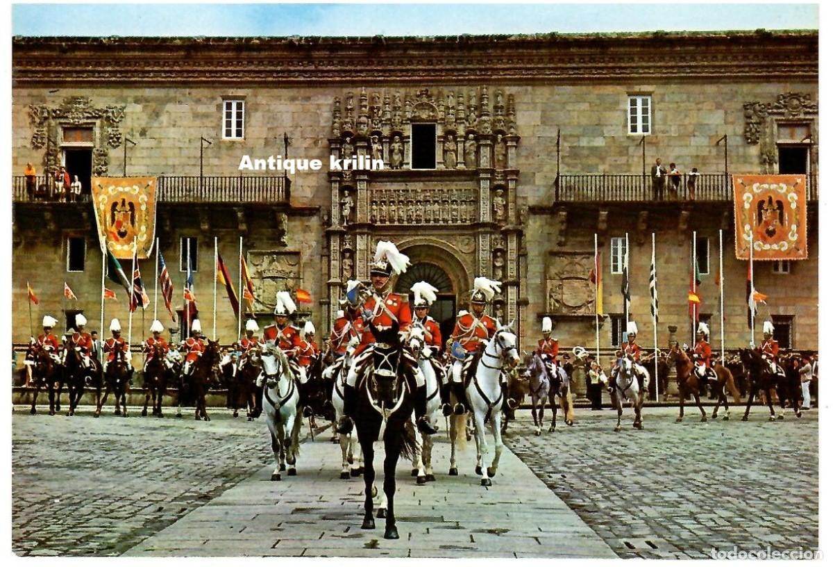 Postales: SANTIAGO DE COMPOSTELA N&ordm; 3 VISITA GUARDIA URBANA MONTADA BARCELONA 1965 / ARRIBAS