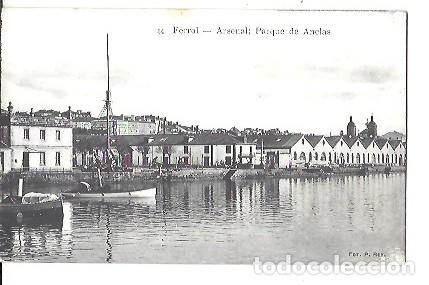 Postales: ANTIGUA POSTAL 34 FERROL ARSENAL PARQUE DE ANCLAS FOT P REY