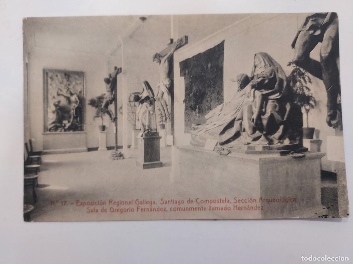 Postales: POSTAL SANTIAGO DE COMPOSTELA EXPOSICION REGIONAL GALLEGA SECCION ARQUEOLOGICA HERNANDEZ. TUY 1913