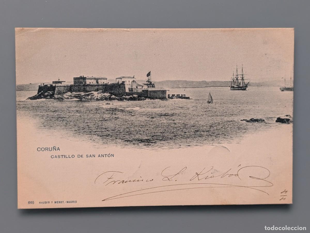 Postales: DIFICIL POSTAL LA CORU&Ntilde;A N&ordm; 4665 CASTILLO DE SAN ANTON ED HAUSER Y MENET VIGO SANTIAGO PERFECTA CONS